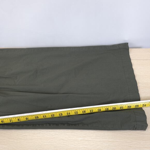 Uniqlo Pants Womens 4 Green High Rise Wide Leg Cropped Cotton Blend Casual - Picture 5 of 12